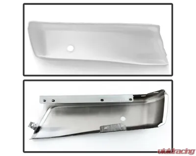 Xtune Chrome Left Styleside Rear Bumper End Cap w/ Sensor Hole Ford F150 2015-2018 - RB-FF15015-BEWS-L