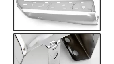 Xtune Chrome Left Styleside Rear Bumper End Cap w/ Sensor Hole Ford F150 2015-2018                                     - RB-FF15015-BEWS-L - Image 3