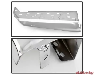 Xtune Chrome Left Styleside Rear Bumper End Cap w/ Sensor Hole Ford F150 2015-2018 - RB-FF15015-BEWS-L