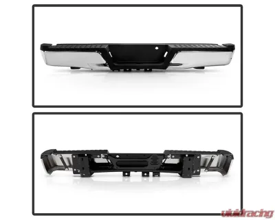 Xtune Chrome Styleside w/o Parking Sensor Holes & Hitch Rear Bumper Assembly Ford F150 2015-2019 - RB-FF15015-SET-C