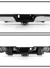 Xtune Chrome Styleside w/ Parking Sensor Holes & Hitch Rear Bumper Assembly Ford F150 2015-2019                                     - RB-FF15015-WS-TP-SET-C - Image 2