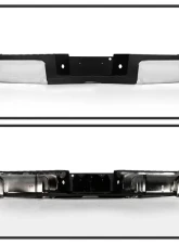 Xtune Chrome OEM Style Steel Rear Bumper w/Black Rear Pad w/o Parking Sensor w/License Lamp Ford F250 | F350 | F450 2008-2012                                     - RB-FF25008-WS-SET-C - Image 2