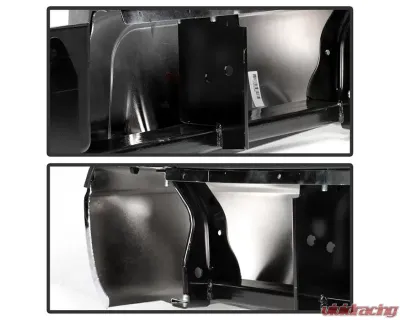 Xtune Chrome OEM Style Steel Rear Bumper w/Black Rear Pad w/o Parking Sensor w/License Lamp Ford F250 | F350 | F450 2008-2012 - RB-FF25008-WS-SET-C