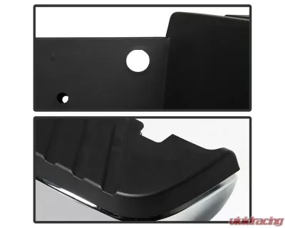 Xtune Chrome OEM Style Steel Rear Bumper w/Black Rear Pad w/o Parking Sensor w/License Lamp Ford F250 | F350 | F450 2008-2012 - RB-FF25008-WS-SET-C