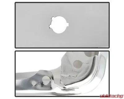 Xtune Chrome Left Rear Bumper End Cap w/ Sensor Hole Ford F250 | F350 2017-2019 - RB-FF25017-BEWS-L