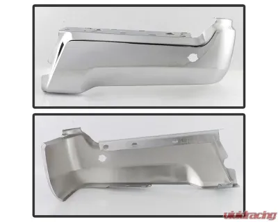 Xtune Chrome Right Rear Bumper End Cap w/ Sensor Hole Ford F250 | F350 2017-2019 - RB-FF25017-BEWS-R