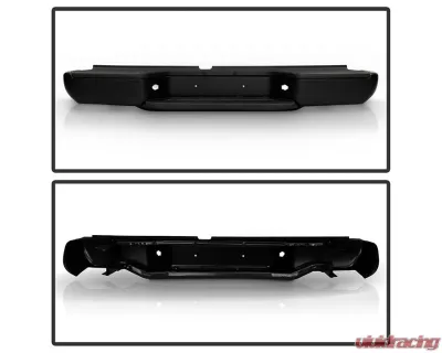 Xtune Black Rear Steel Bumper Face Bar Assembly Nissan Frontier 2005-2019 - RB-NF05-SET-BK