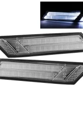 Xtune Clear LED Side Marker Lights With Chrome Housing Porsche 997 2005-2007                                     - SML-ON-P99705-CLED-C - Image 2
