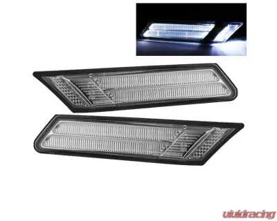 Xtune Clear LED Side Marker Lights With Chrome Housing Porsche 997 2005-2007 - SML-ON-P99705-CLED-C