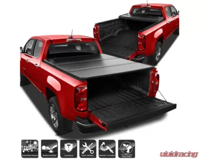 Xtune Black 60 Inch Hard Tri-Fold Tonneau Cover Chevrolet Colorado | GMC Canyon 2015-2019 - TC-HTF-CCO15-60