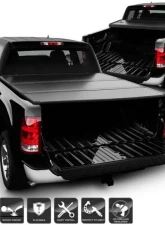 Xtune Black 68 Inch Bed Hard Tri-Fold Style Tonneau Cover Chevrolet Silverado | GMC Sierra 1500 2004-2007                                     - TC-HTF-CS04-68 - Image 10