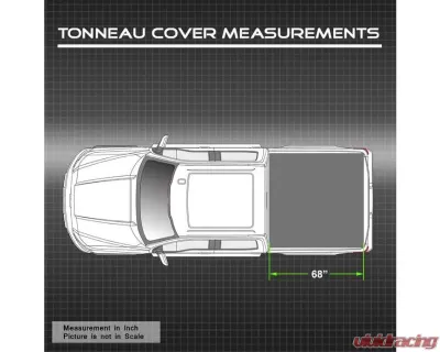 Xtune Black 68 Inch Bed Hard Tri-Fold Style Tonneau Cover Chevrolet Silverado | GMC Sierra 2007-2014 - TC-HTF-CS07-68
