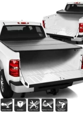 Xtune Black 78 Inch Short Bed Hard Tri-Fold Style Tonneau Cover Chevrolet Silverado | GMC Sierra 2007-2014                                     - TC-HTF-CS07-78 - Image 10