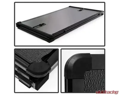 Xtune Black 78 Inch Short Bed Hard Tri-Fold Style Tonneau Cover Chevrolet Silverado | GMC Sierra 2007-2014 - TC-HTF-CS07-78
