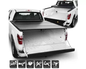 Xtune Black 66 Inch Bed Hard Tri-Fold Style Tonneau Cover Ford F150 2004-2014
