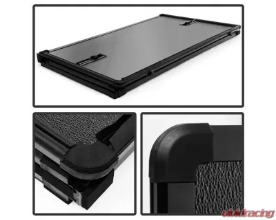 Xtune Black 78 Inch Short Bed Hard Tri-Fold Style Tonneau Cover Ford F150 2004-2014 - TC-HTF-FF15004-78