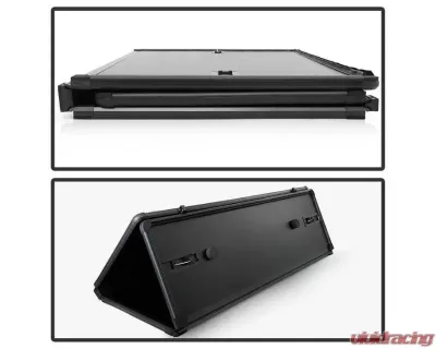 Xtune Black 78 Inch Short Bed Hard Tri-Fold Style Tonneau Cover Ford F150 2004-2014 - TC-HTF-FF15004-78
