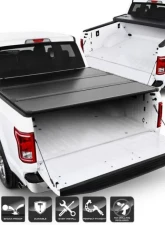 Xtune Black 66 Inch Bed Hard Tri-Fold Style Tonneau Cover Ford F150 Supercrew 2015-2018                                     - TC-HTF-FF15015-66 - Image 9
