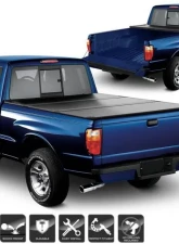 Xtune Black 72 Inch Short Bed Hard Tri-Fold Style Tonneau Cover Ford Ranger 1982-201                                     - TC-HTF-FR83-60 - Image 9