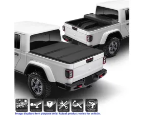 Xtune Black 60 Inch Hard Tri-Fold Style Tonneau Cover Jeep Gladiator 2020-2021