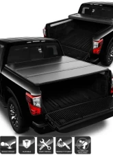 Xtune Black 67 Inch Bed Hard Tri-Fold Style Tonneau Cover Nissan Titan 2016-2018                                     - TC-HTF-NTI16-66 - Image 10