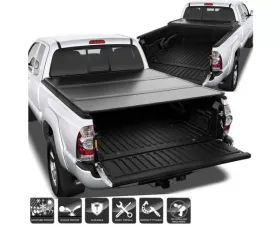 Xtune Black 72 Inch Hard Tri-Fold Tonneau Cover Toyota Tacoma 2005-2015