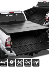 Xtune Black 72 Inch Hard Tri-Fold Tonneau Cover Toyota Tacoma 2005-2015                                     - TC-HTF-TT05-72 - Image 11