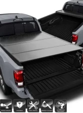 Xtune Black 72 Inch Short Bed Hard Tri-Fold Style Tonneau Cover Toyota Tacoma 2016-2017                                     - TC-HTF-TT16-72 - Image 11
