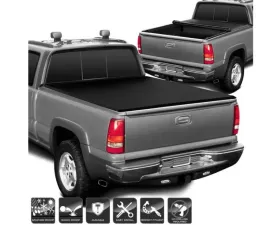 Xtune Black 78 Inch Short Bed Roll Up Style Tonneau Cover Chevrolet | GMC C/K 1988-2002