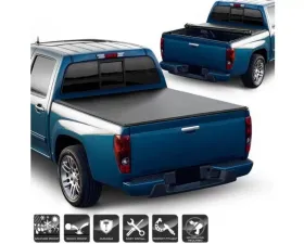 Xtune Black 63 Inch Bed Roll Up Style Tonneau Cover Chevrolet Colorado | GMC Canyon 2004-2012