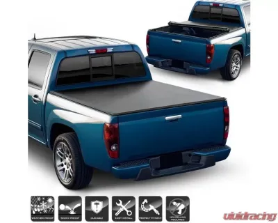 Xtune Black 63 Inch Bed Roll Up Style Tonneau Cover Chevrolet Colorado | GMC Canyon 2004-2012 - TC-RU-CCO04-63