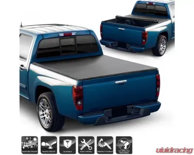 Xtune Black 72 Inch Bed Roll Up Style Tonneau Cover Chevrolet Colorado | GMC Canyon 2004-2011 - TC-RU-CCO04-72