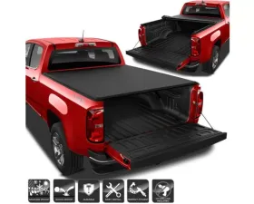 Xtune Black 60 Inch Short Bed Roll Up Style Tonneau Cover Chevrolet Colorado 2015-2018