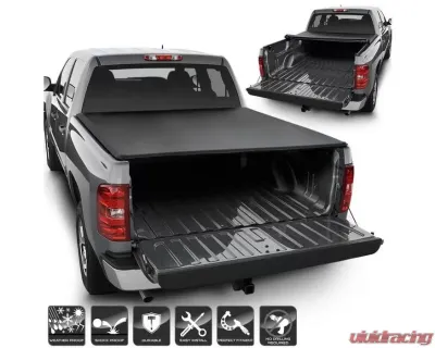 Xtune Black 68 Inch Bed Roll Up Style Tonneau Cover Chevrolet Silverado | GMC Sierra 2007-2014 - TC-RU-CS07-68
