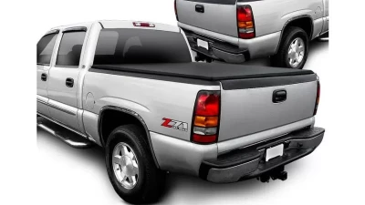 Xtune Black 78 Inch Short Bed Roll Up Style Tonneau Cover Chevrolet Silverado | GMC Sierra 1999-2007                                     - TC-RU-CS99-78 - Image 9