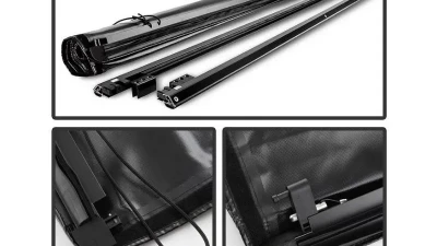 Xtune Black 78 Inch Short Bed Roll Up Style Tonneau Cover Chevrolet Silverado | GMC Sierra 1999-2007                                     - TC-RU-CS99-78 - Image 2