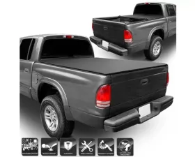 Xtune Black 78 Inch Short Bed Roll Up Style Tonneau Cover Dodge Dakota 1997-2004
