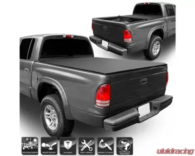 Xtune Black 78 Inch Short Bed Roll Up Style Tonneau Cover Dodge Dakota 1997-2004 - TC-RU-DDAK97-78