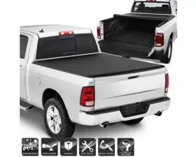 Xtune Black 72 Inch Short Bed Roll Up Style Tonneau Cover Dodge Ram 2002-2009