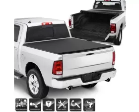 Xtune Black 67 Inch Bed Roll Up Style Tonneau Cover Dodge Ram | Ram 2009-2016