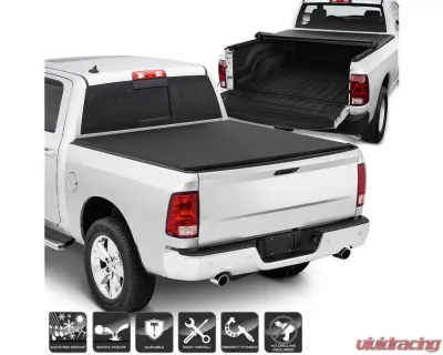 Xtune Black 67 Inch Bed Roll Up Style Tonneau Cover Dodge Ram | Ram 2009-2016 - TC-RU-DR09-67