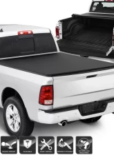 Xtune Black 78 Inch Short Bed Roll Up Style Tonneau Cover Dodge Ram 1500 | Ram 2009-2016                                     - TC-RU-DR09-78 - Image 9