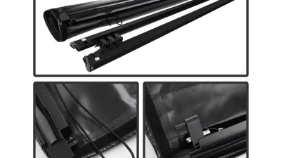 Xtune Black 78 Inch Short Bed Roll Up Style Tonneau Cover Dodge Ram 1994-2002                                     - TC-RU-DR94-78 - Image 2