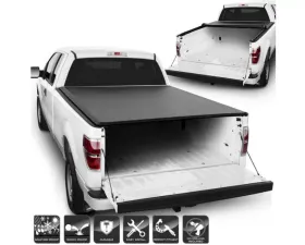 Xtune Black 78 Inch Short Bed Roll Up Style Tonneau Cover Ford F150 2004-2014