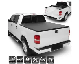 Xtune Black 78 Inch Short Bed Roll Up Style Tonneau Cover Ford F150 1997-2004