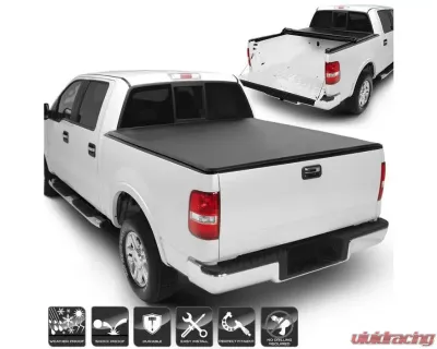 Xtune Black 78 Inch Short Bed Roll Up Style Tonneau Cover Ford F150 1997-2004 - TC-RU-FF15097-78