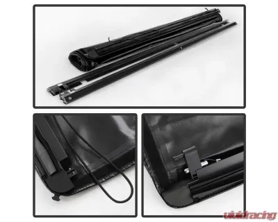 Xtune Black 78 Inch Short Bed Roll Up Style Tonneau Cover Ford F150 1997-2004 - TC-RU-FF15097-78