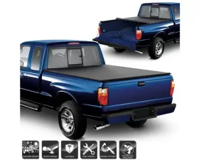 Xtune Black 72 Inch Short Bed Roll Up Style Tonneau Cover Ford Ranger 1983-2011