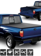 Xtune Black 72 Inch Short Bed Roll Up Style Tonneau Cover Ford Ranger 1983-2011                                     - TC-RU-FR83-60 - Image 8