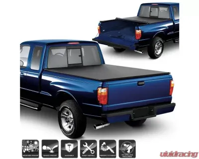Xtune Black 72 Inch Short Bed Roll Up Style Tonneau Cover Ford Ranger 1983-2011 - TC-RU-FR83-60